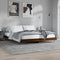 vidaXL - Bedframe - bewerkt - hout - bruin - eikenkleur - 200x200 - cm