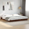 vidaXL - Bedframe - bewerkt - hout - bruin - eikenkleur - 200x200 - cm