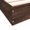 vidaXL - Bedframe - bewerkt - hout - bruin - eikenkleur - 200x200 - cm