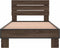 vidaXL - Bedframe - bewerkt - hout - en - metaal - bruin - eikenkleurig - 75x190 - cm