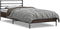 vidaXL - Bedframe - bewerkt - hout - en - metaal - bruin - eikenkleurig - 100x200 - cm
