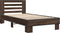 vidaXL - Bedframe - bewerkt - hout - en - metaal - bruin - eikenkleurig - 100x200 - cm
