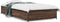 vidaXL - Bedframe - bewerkt - hout - en - metaal - bruin - eikenkleurig - 75x190 - cm