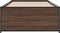 vidaXL - Bedframe - bewerkt - hout - en - metaal - bruin - eikenkleurig - 90x200 - cm