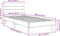 vidaXL - Bedframe - bewerkt - hout - en - metaal - bruin - eikenkleurig - 90x200 - cm
