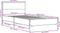 vidaXL - Bedframe - bewerkt - hout - en - metaal - bruin - eikenkleurig - 90x200 - cm