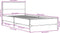 vidaXL - Bedframe - bewerkt - hout - en - metaal - bruin - eikenkleurig - 90x190 - cm
