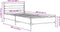 vidaXL - Bedframe - bewerkt - hout - en - metaal - bruin - eikenkleurig - 100x200 - cm