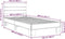 vidaXL - Bedframe - bewerkt - hout - en - metaal - bruin - eikenkleurig - 100x200 - cm