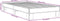 vidaXL - Bedframe - bewerkt - hout - en - metaal - bruin - eikenkleurig - 90x190 - cm