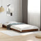 vidaXL - Bedframe - bewerkt - hout - en - metaal - bruin - eikenkleurig - 90x200 - cm