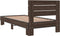 vidaXL - Bedframe - bewerkt - hout - en - metaal - bruin - eikenkleurig - 90x190 - cm