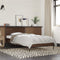 vidaXL - Bedframe - bewerkt - hout - en - metaal - bruin - eikenkleurig - 75x190 - cm