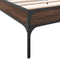 vidaXL - Bedframe - bewerkt - hout - en - metaal - bruin - eikenkleurig - 90x190 - cm