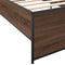 vidaXL - Bedframe - bewerkt - hout - en - metaal - bruin - eikenkleurig - 100x200 - cm