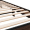 vidaXL - Bedframe - bewerkt - hout - en - metaal - bruin - eikenkleurig - 90x200 - cm