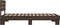 vidaXL - Bedframe - bewerkt - hout - en - metaal - bruin - eikenkleurig - 90x190 - cm