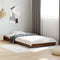 vidaXL - Bedframe - bewerkt - hout - en - metaal - bruin - eikenkleurig - 90x190 - cm
