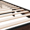 vidaXL - Bedframe - bewerkt - hout - en - metaal - bruin - eikenkleurig - 100x200 - cm
