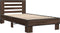 vidaXL - Bedframe - bewerkt - hout - en - metaal - bruin - eikenkleurig - 90x200 - cm
