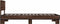 vidaXL - Bedframe - bewerkt - hout - en - metaal - bruin - eikenkleurig - 100x200 - cm