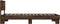 vidaXL - Bedframe - bewerkt - hout - en - metaal - bruin - eikenkleurig - 90x200 - cm