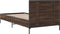 vidaXL - Bedframe - bewerkt - hout - en - metaal - bruin - eikenkleurig - 90x200 - cm