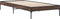 vidaXL - Bedframe - bewerkt - hout - en - metaal - bruin - eikenkleurig - 100x200 - cm