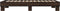 vidaXL - Bedframe - bewerkt - hout - en - metaal - bruin - eikenkleurig - 75x190 - cm