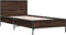 vidaXL - Bedframe - bewerkt - hout - en - metaal - bruin - eikenkleurig - 90x190 - cm