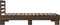 vidaXL - Bedframe - bewerkt - hout - en - metaal - bruin - eikenkleurig - 75x190 - cm