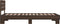 vidaXL - Bedframe - bewerkt - hout - en - metaal - bruin - eikenkleurig - 90x200 - cm