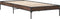 vidaXL - Bedframe - bewerkt - hout - en - metaal - bruin - eikenkleurig - 90x190 - cm