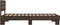 vidaXL - Bedframe - bewerkt - hout - en - metaal - bruin - eikenkleurig - 75x190 - cm