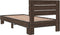 vidaXL - Bedframe - bewerkt - hout - en - metaal - bruin - eikenkleurig - 100x200 - cm