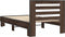 vidaXL - Bedframe - bewerkt - hout - en - metaal - bruin - eikenkleurig - 100x200 - cm