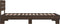 vidaXL - Bedframe - bewerkt - hout - en - metaal - bruin - eikenkleurig - 100x200 - cm