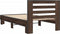 vidaXL - Bedframe - bewerkt - hout - en - metaal - bruin - eikenkleurig - 90x200 - cm