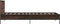 vidaXL - Bedframe - bewerkt - hout - en - metaal - bruin - eikenkleurig - 100x200 - cm