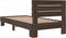 vidaXL - Bedframe - bewerkt - hout - en - metaal - bruin - eikenkleurig - 90x200 - cm