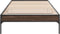 vidaXL - Bedframe - bewerkt - hout - en - metaal - bruin - eikenkleurig - 75x190 - cm