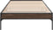 vidaXL - Bedframe - bewerkt - hout - en - metaal - bruin - eikenkleurig - 90x190 - cm