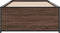 vidaXL - Bedframe - bewerkt - hout - en - metaal - bruin - eikenkleurig - 75x190 - cm