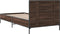 vidaXL - Bedframe - bewerkt - hout - en - metaal - bruin - eikenkleurig - 90x190 - cm