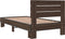 vidaXL - Bedframe - bewerkt - hout - en - metaal - bruin - eikenkleurig - 75x190 - cm