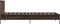 vidaXL - Bedframe - bewerkt - hout - en - metaal - bruin - eikenkleurig - 75x190 - cm