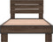 vidaXL - Bedframe - bewerkt - hout - en - metaal - bruin - eikenkleurig - 90x190 - cm