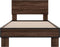 vidaXL - Bedframe - bewerkt - hout - en - metaal - bruin - eikenkleurig - 100x200 - cm