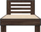 vidaXL - Bedframe - bewerkt - hout - en - metaal - bruin - eikenkleurig - 75x190 - cm