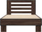 vidaXL - Bedframe - bewerkt - hout - en - metaal - bruin - eikenkleurig - 100x200 - cm